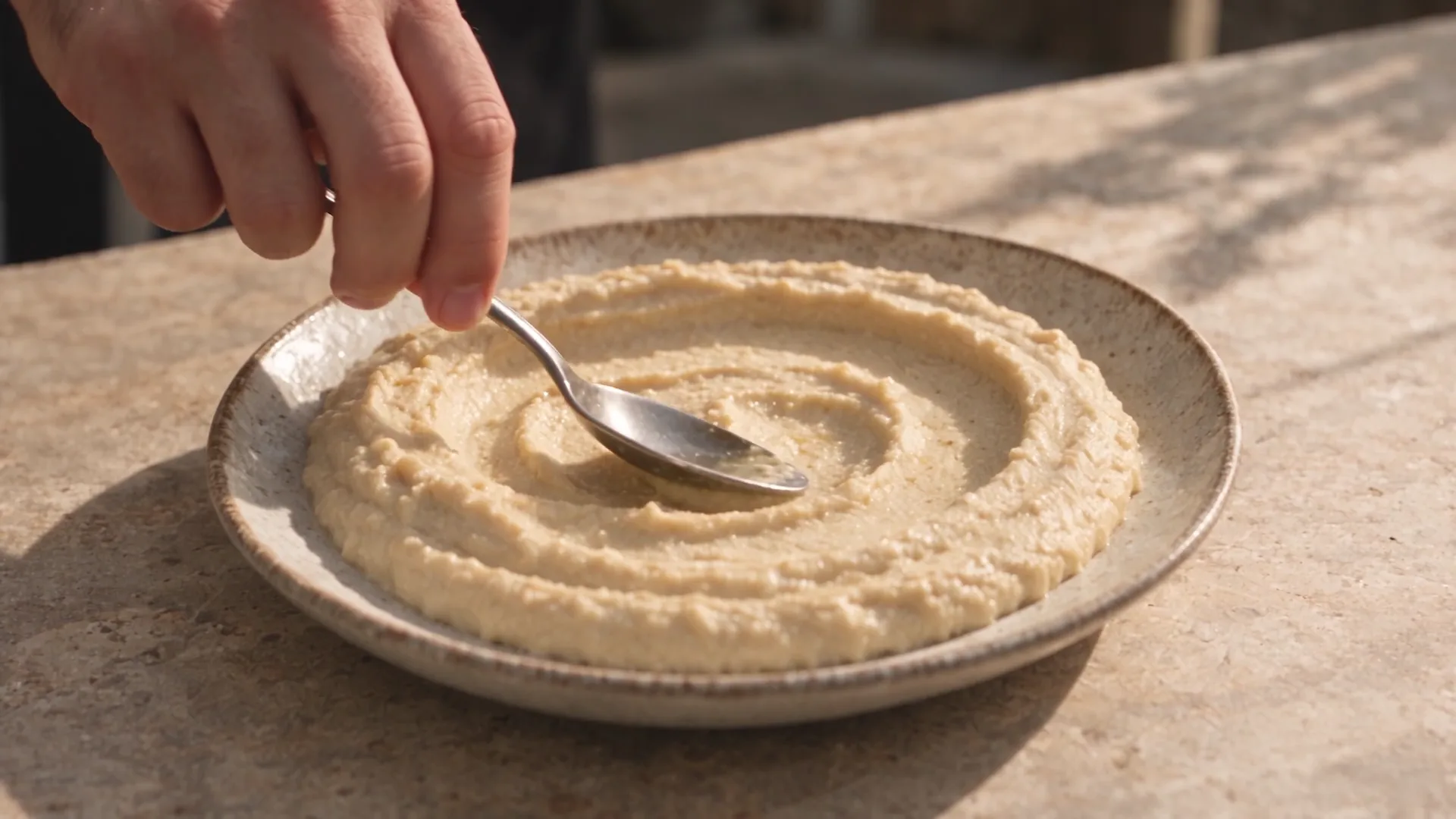 Illustrative hummus preparation